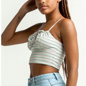 NWT Tilly’s plaid crop cottage-core tank top